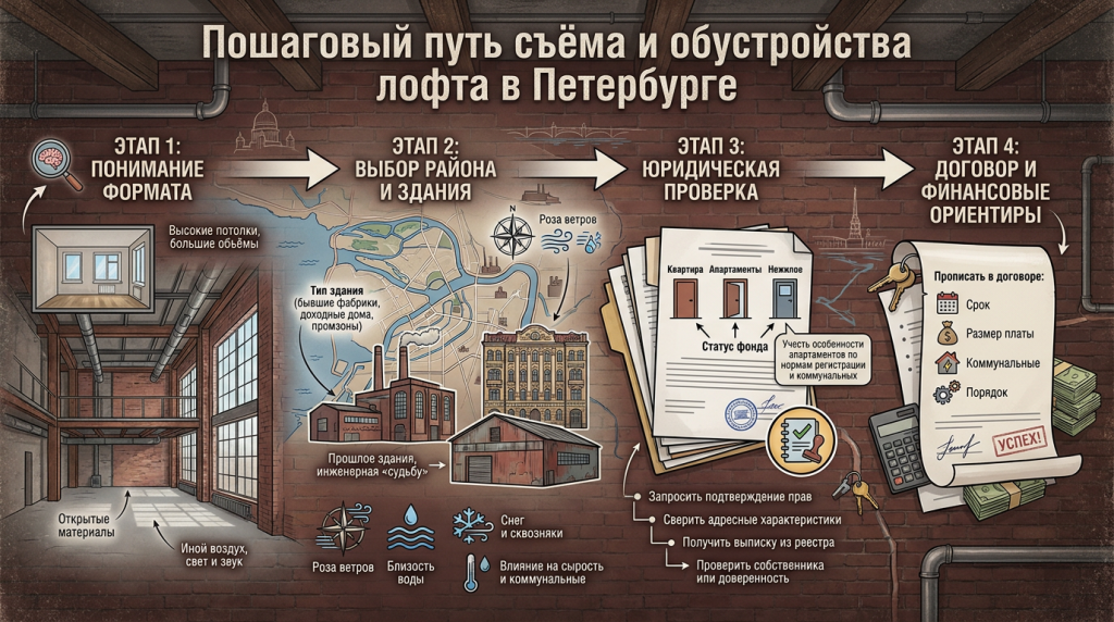 Пошаговый путь съема и обустройства лофта
